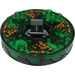 LEGO Parelmoer donkergrijs Ninjago Spinner met Transparant Groen Top en Oranje Spots (98354)