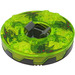 LEGO Parelmoer donkergrijs Ninjago Spinner met Transparant Neon Groen Top en Rood Spots (98354)