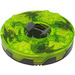 LEGO Parelmoer Donkergrijs Ninjago Spinner met Transparant Neon Green Top en Rood Spots (98354)