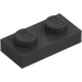 LEGO Pearl Dark Gray Plate 1 x 2 (3023)