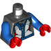LEGO Pearl Dark Gray Soldier: 76 Minifig Torso (973 / 76382)