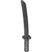 LEGO Pearl Dark Gray Sword with Square Guard and Capped Pommel (Shamshir) (21459)