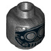 LEGO Pearl Dark Gray Unkar&#039;s Thug Minifigure Head (Recessed Solid Stud) (3626 / 23776)