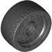 LEGO Pearl Dark Gray Wheel 24 x 12 with Black Tyre (72206)