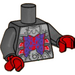 LEGO Perle mørkegrå Ulv Maske Minifig Torso (973)