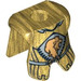 LEGO Parelmoer goud Pantser Breastplate met Been Protection met Gold Leeuw Hoofd aan Zilver (2587 / 90975)