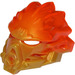 LEGO Perle guld Bionicle Maske med Gennemsigtig Neon orange Tilbage (24148)