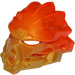 LEGO Parelmoer Goud Bionicle Masker met Transparant Neon Oranje Rug (24148)