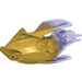 LEGO Pearl Gold Bionicle Mask with Transparent Purple Back (24162)