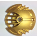 LEGO Pearl Gold Bionicle Shield 5 x 5 with 7 Fins (45274)