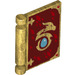 LEGO Pearl Gold Book Cover with Dragon Egg (24093 / 26002)