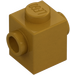 LEGO Pearl Gold Brick 1 x 1 with Studs on Two Opposite Sides (47905)