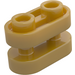 LEGO Pearl Gold Brick 1 x 2 Rounded with open Center (77808)