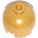 LEGO Pearl Gold Brick 2 x 2 Round with Dome Top (Safety Stud, Axle Holder) (3262 / 30367)