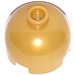 LEGO Pearl Gold Brick 2 x 2 Round with Dome Top (with Axle Holder) (3262 / 30367)