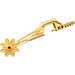 LEGO Pearl Gold Buzzsaw Sword with Drill Pike (53569)