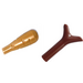 LEGO Pearl Gold Carrot with Reddish Brown Top