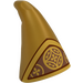 LEGO Pearl Gold Cone Hat with Hogwarts Architect Gold Pattern (17349 / 104896)