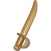 LEGO Pearl Gold Cutlass  with Large Hilt (1624 / 35744)