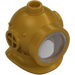 LEGO Pearl Gold Diver Helmet with Transparent Glass (10829)