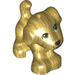 LEGO Parelmoer goud Hond met Groen Ogen (66356 / 66686)