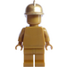 LEGO Pearl Gold Firefighter Statue Figurine