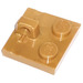 LEGO Pearl Gold Hinge Plate 2 x 2 with Top Finger (53968 / 92582)