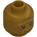 LEGO Pearl Gold Hogwarts Architect Minifigure Head (Recessed Solid Stud) (3274 / 104889)