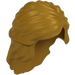 LEGO Pearl Gold Mid-Length Hair with 2 Braids Tied at Back (59363)