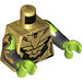 LEGO Or Perlé Minifigurine Torse avec Gold, Noir et Citron Vert Armure (973)