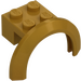 LEGO Pearl Gold Mudguard Brick 2 x 2 with Wheel Arch  (50745)