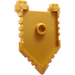 LEGO Pearl Gold Pentagonal Shield with Grooved Edges (22408)