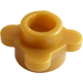 LEGO Or perlé assiette 1 x 1 Rond avec Fleur Pétales (28573 / 33291)
