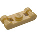 LEGO Pearl Gold Plate 1 x 1 with Two Bar Handles (78257)