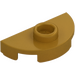 LEGO Parelmoer goud Plaat 1 x 2 Rond Semicircle (1745)