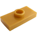 LEGO Oro perlato Piastra 1 x 2 con 1 Bottoncino (con scanalatura) (3794 / 15573)