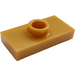 LEGO Pearl Gold Plate 1 x 2 with 1 Stud (with Groove and Bottom Stud Holder) (15573 / 78823)