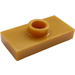 LEGO Pearl Gold Plate 1 x 2 with 1 Stud (with Groove and Bottom Stud Holder) (15573)