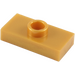 LEGO Perlgold Platte 1 x 2 mit 1 Stud (ohne Bottom Groove) (3794)