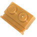 LEGO Or perlé assiette 1 x 2 avec Porte Rail (32028)