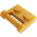 LEGO Parelmoer Goud Plaat 1 x 2 met Kant Staaf Handvat (48336)