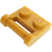 LEGO Parelmoer goud Plaat 1 x 2 met Kant Staaf Handvat (48336)