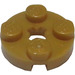 LEGO Pearl Gold Plate 2 x 2 Round with Axle Hole (with &#039;+&#039; Axle Hole) (4032)