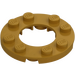 LEGO Perle guld Plade 4 x 4 Rund med Skåret ud (11833 / 28620)