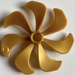 LEGO Pearl Gold Propeller 7 Blade 6 Diameter (87751)