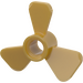 LEGO Pearl Gold Propeller with 3 Blades and Pin Hole (65768)