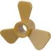 LEGO Parelmoer Goud Propeller met 3 Messen en Pin Gat (65768)