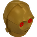 LEGO Pearl Gold Protocol Droid Head with Red Eyes (30480)