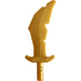 LEGO Pearl Gold Scimitar with Jagged Edge (60752)