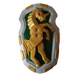 LEGO Perlgold Schild mit Armored Pferd/Unicorn (54181)